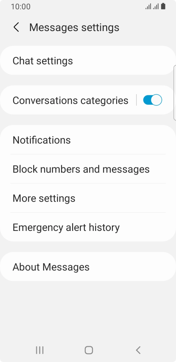 Press More settings. Press More settings.