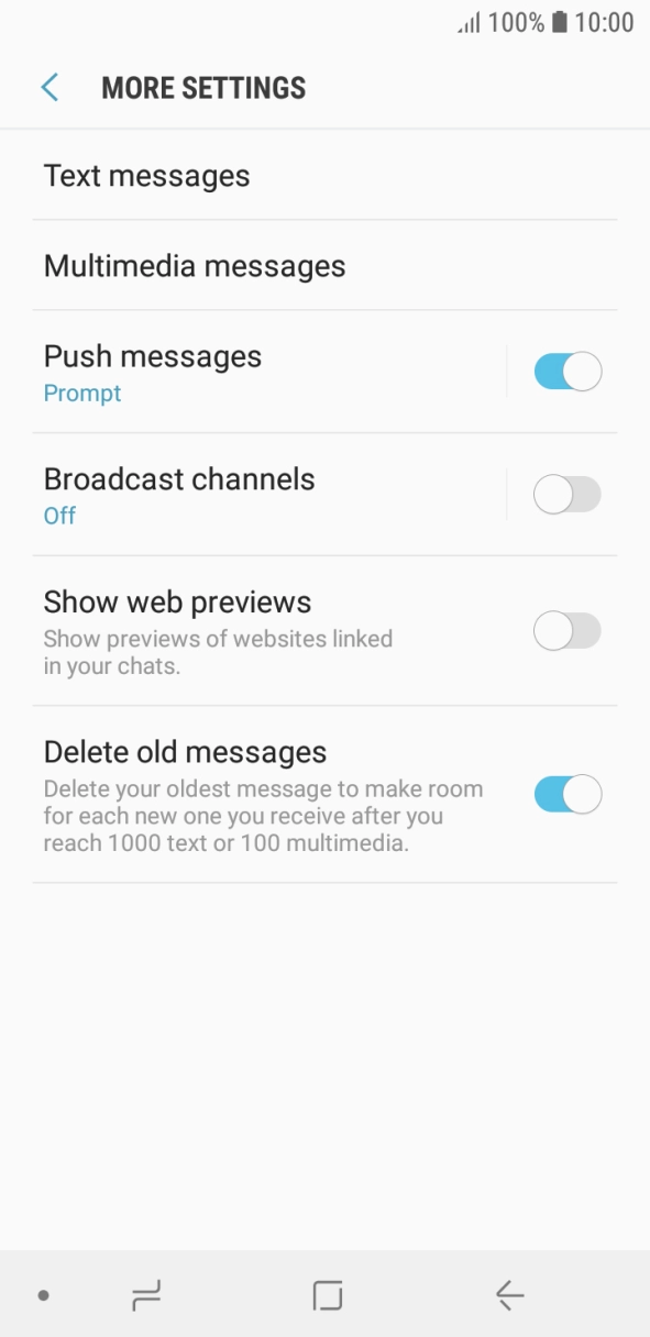 Press Text messages. Press Text messages.