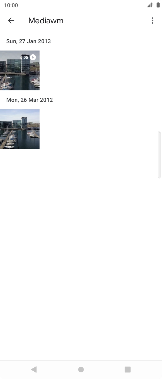 Press and hold any picture or video clip. Press and hold any picture or video clip.
