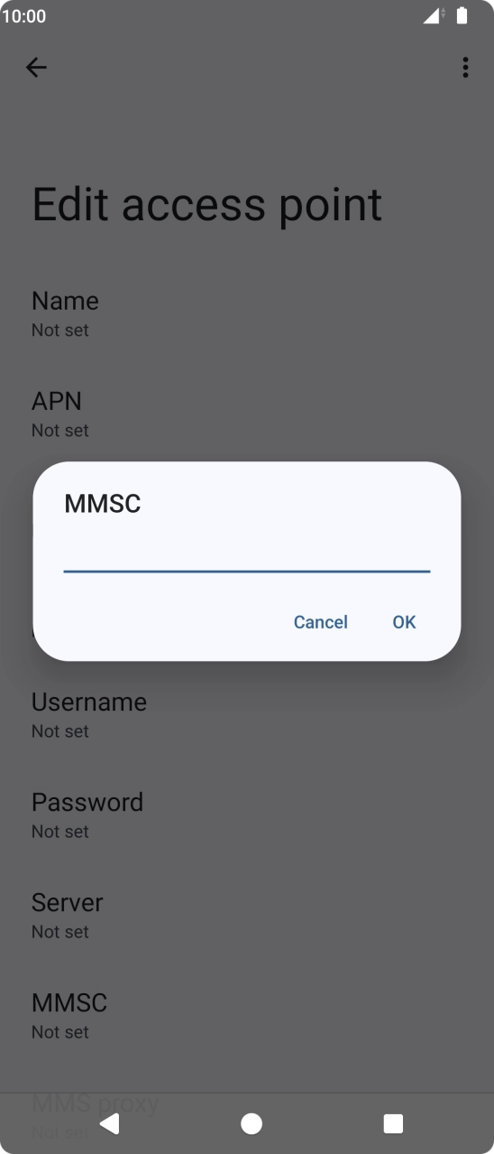 Key in http://mmsc.mms.o2.co.uk:8002 and press OK. Key in http://mmsc.mms.o2.co.uk:8002 and press OK.