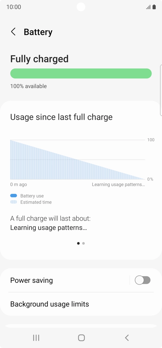 Press Power saving.