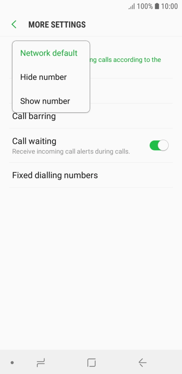 Press Show number to turn on caller identification. Press Show number to turn on caller identification.