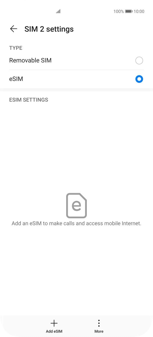 Press Add eSIM. Press Add eSIM.
