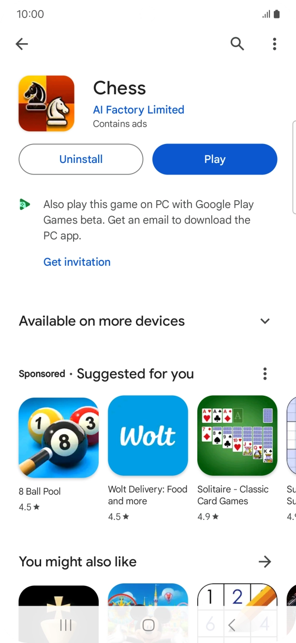 Press the Home key to return to the home screen.