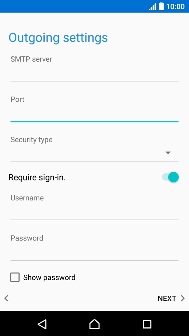 Press the drop down list below 'Security type'. Press the drop down list below 'Security type'.