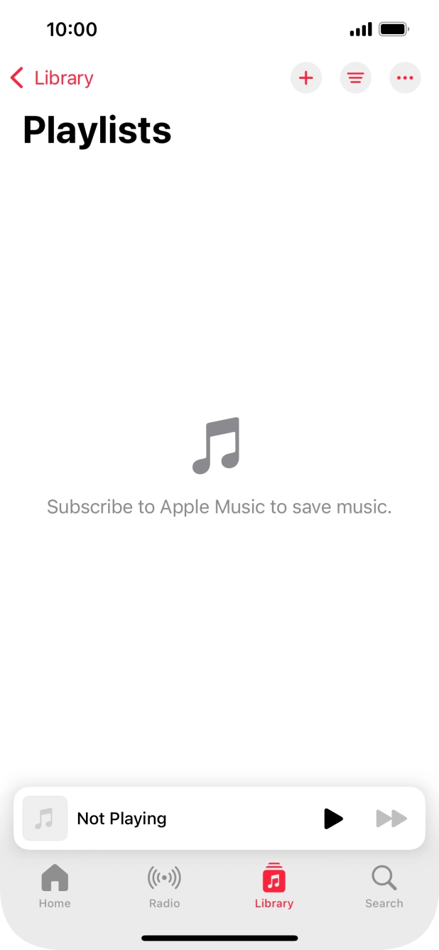 Press the new playlist icon. Press the new playlist icon.