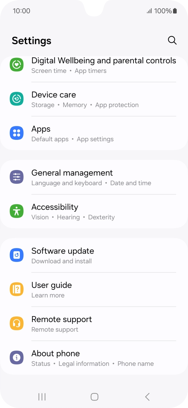 Press Software update. Press Software update.