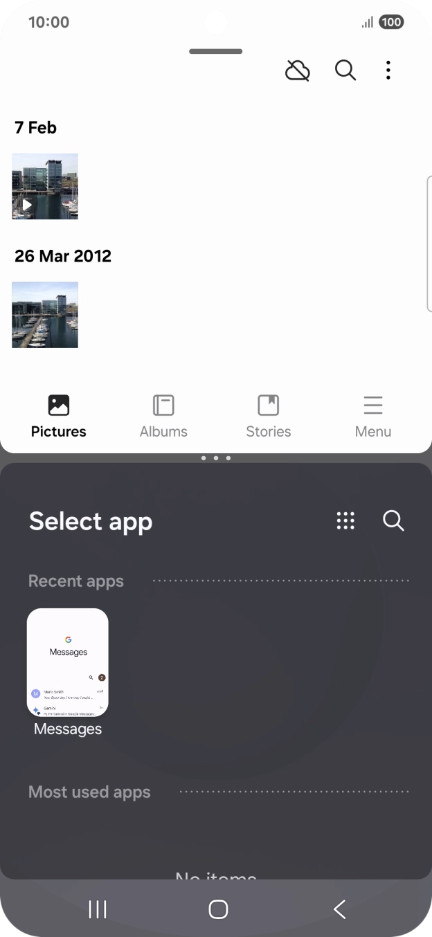 Press the second application. Press the second application.