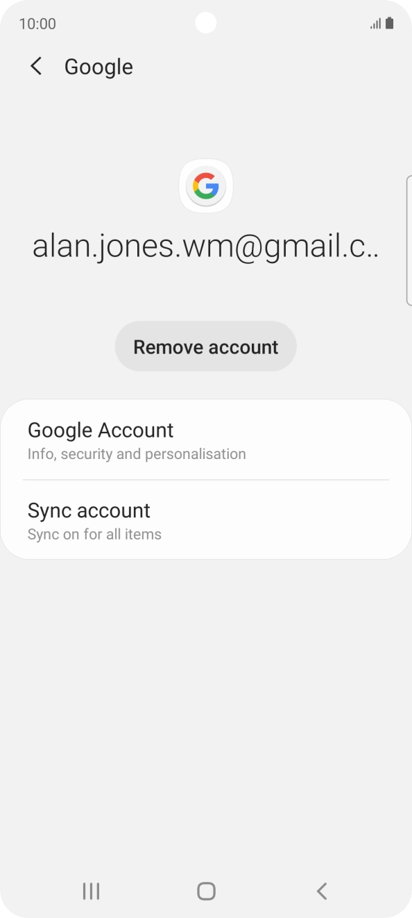 Press Sync account. Press Sync account.