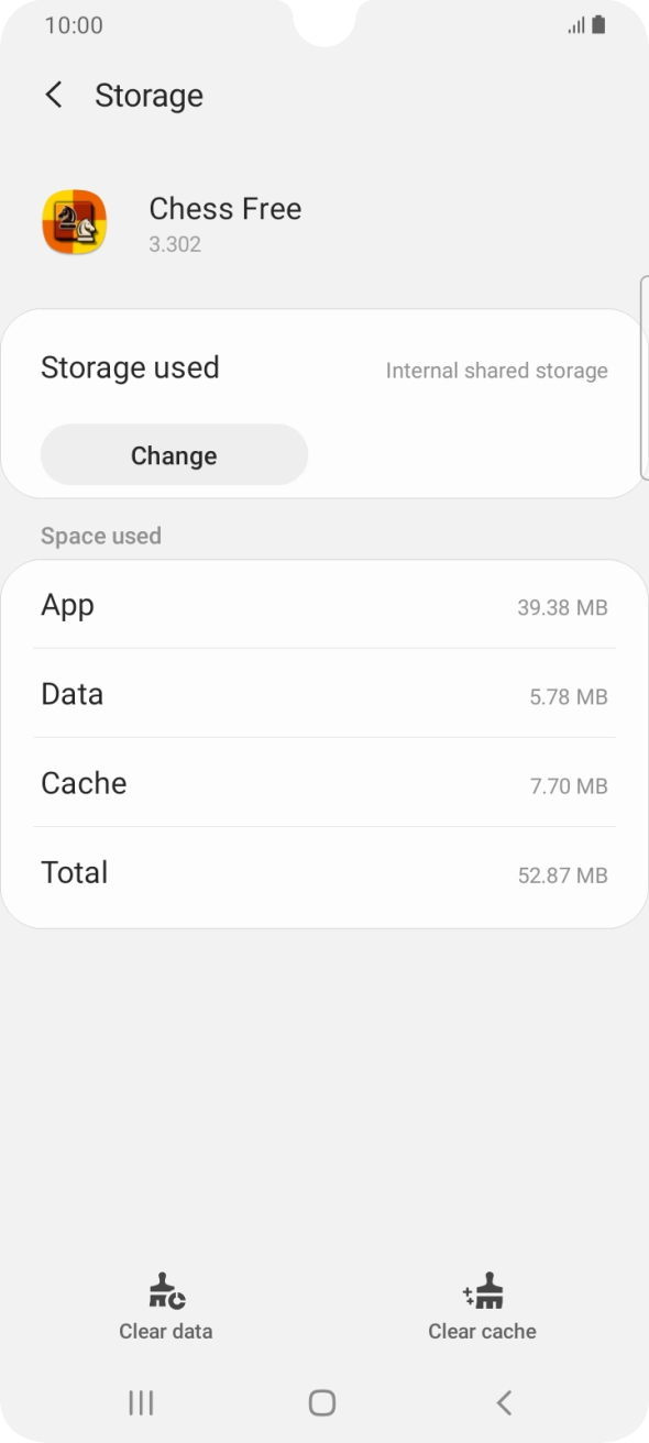 Press Clear cache.