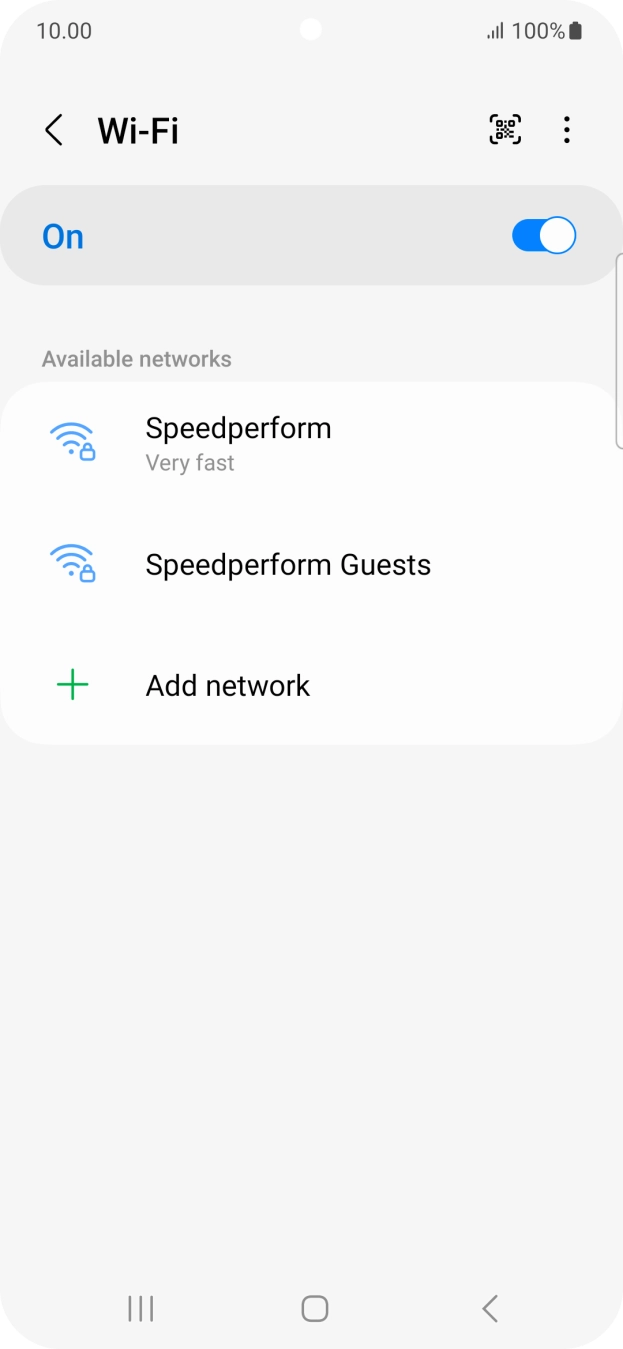 Press the required WiFi network. Press the required WiFi network.