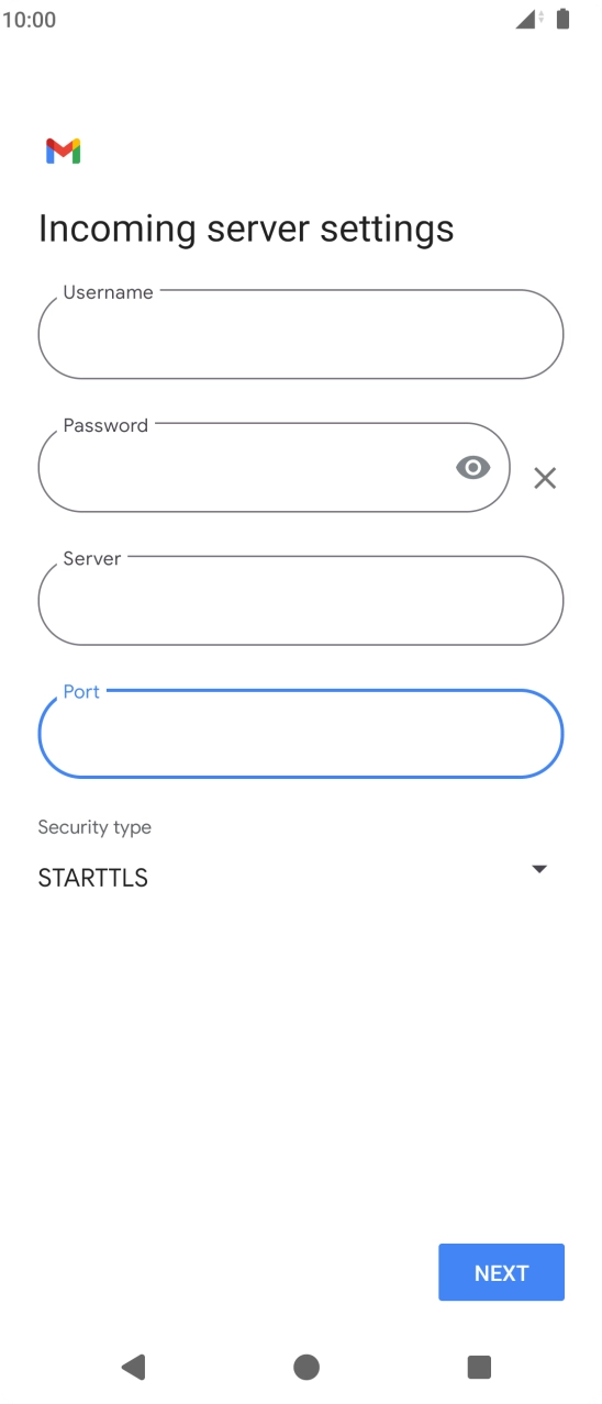 Press the drop down list below 'Security type'. Press the drop down list below 'Security type'.