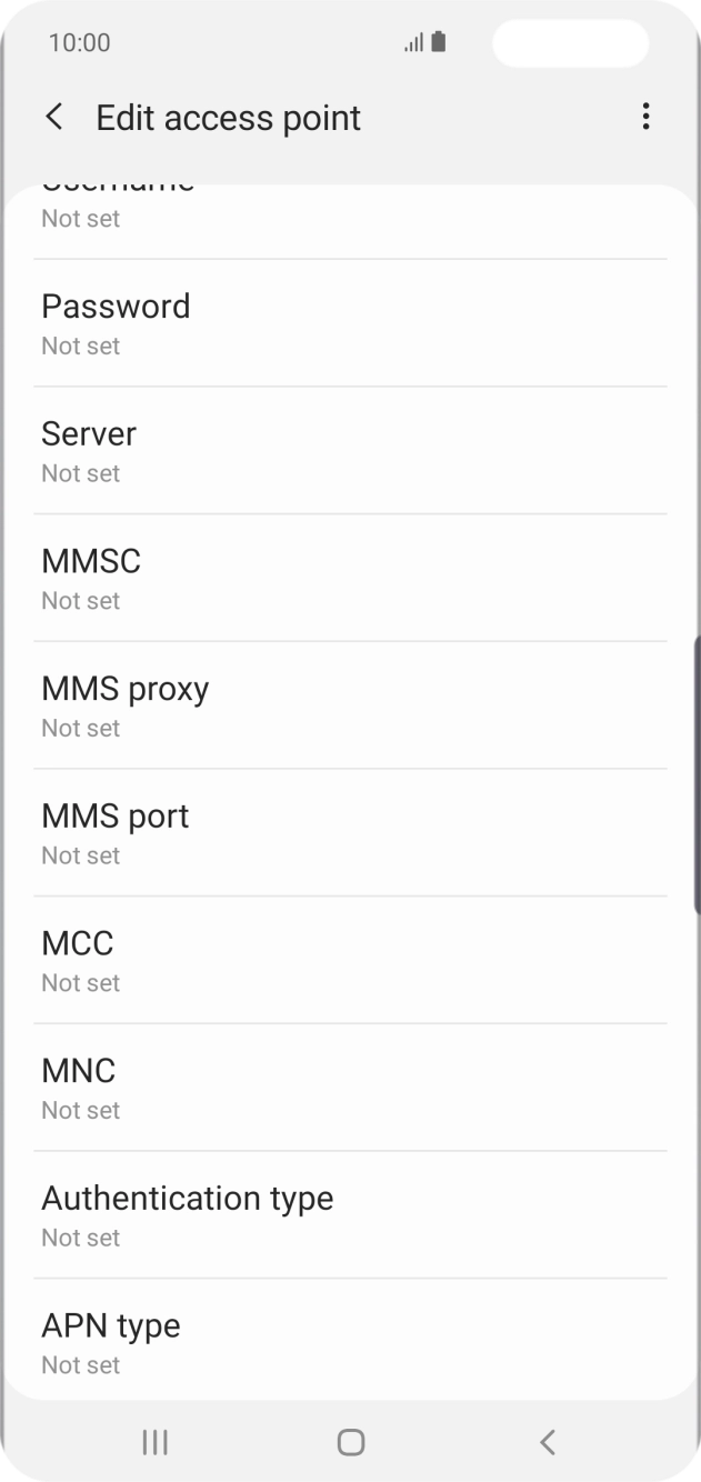 Press MMS port. Press MMS port.
