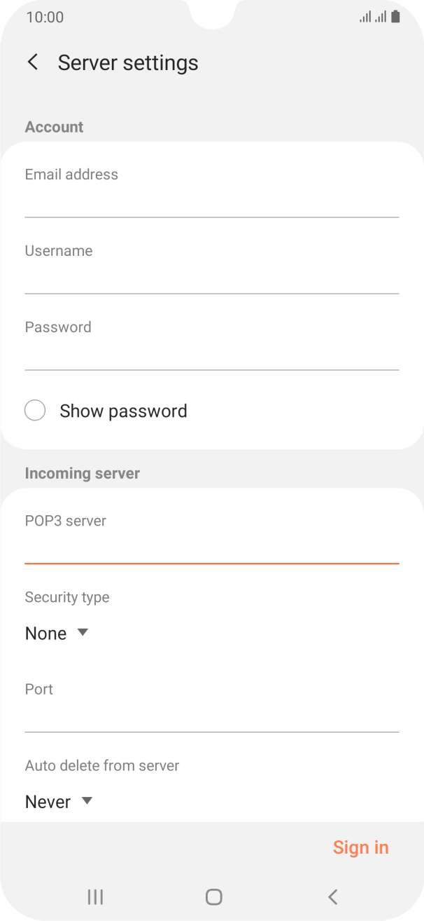 Press the drop down list below 'Security type'. Press the drop down list below 'Security type'.