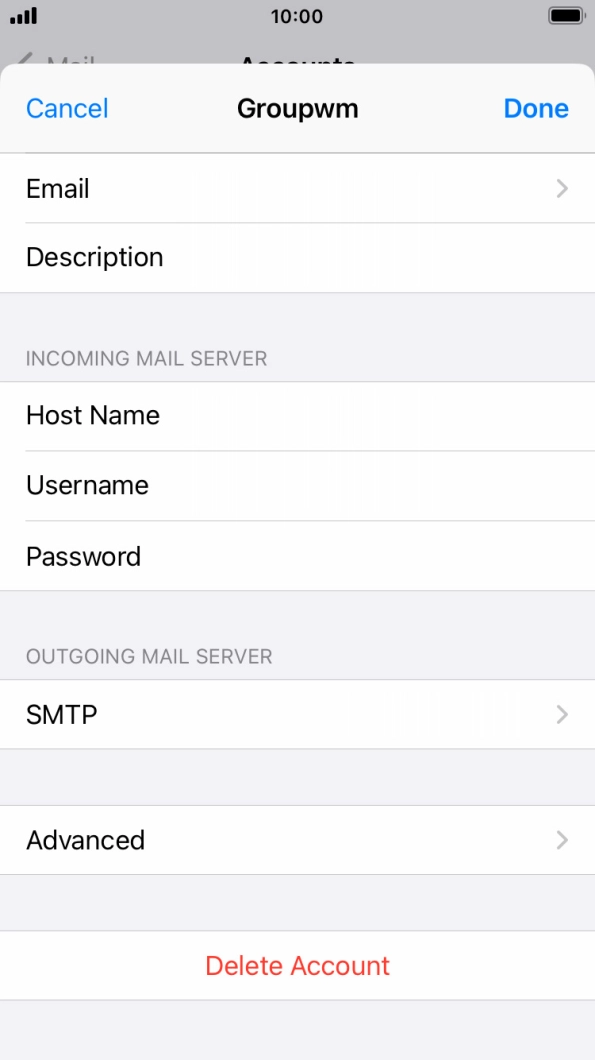 Press SMTP. Press SMTP.