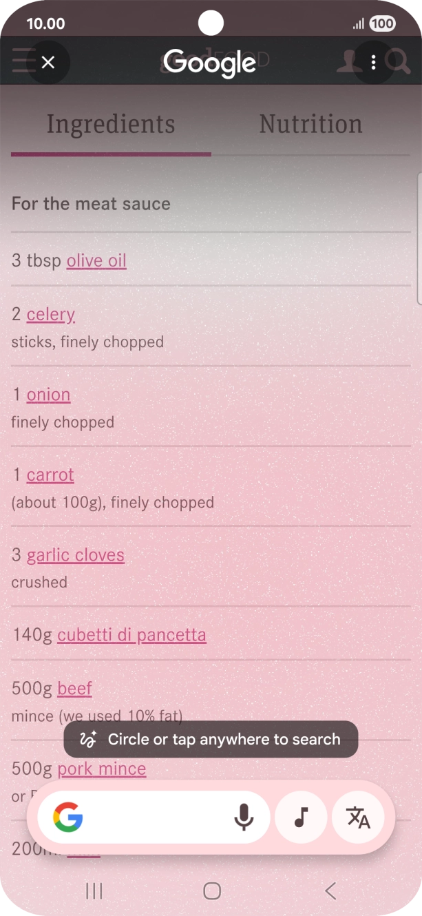 Press the translation icon. Press the translation icon.