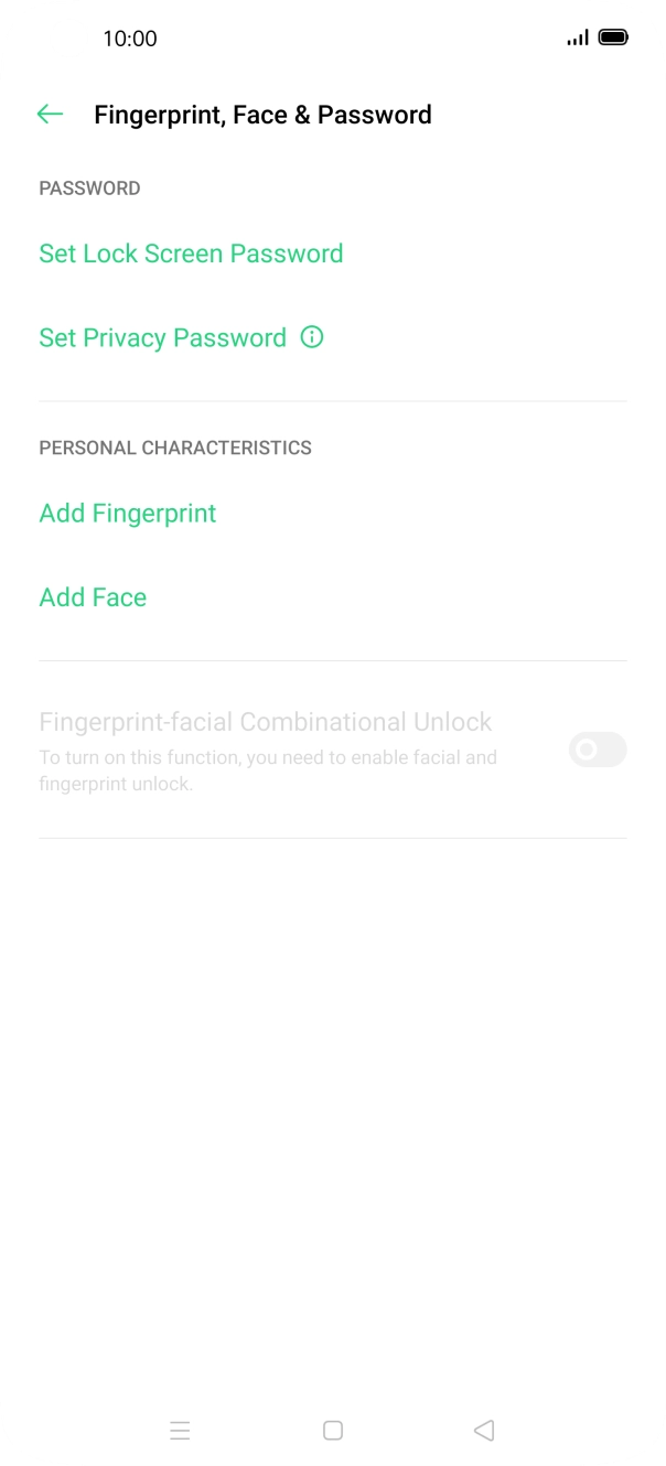Press Add Fingerprint. Press Add Fingerprint.