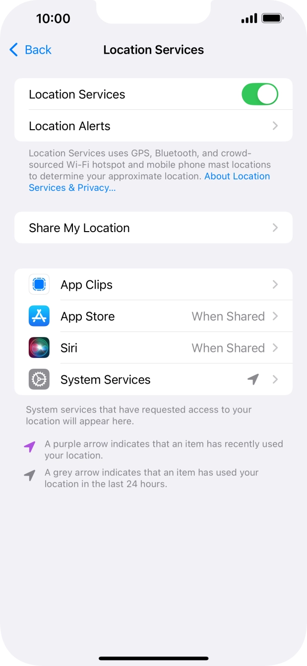 Press the required app. Press the required app.