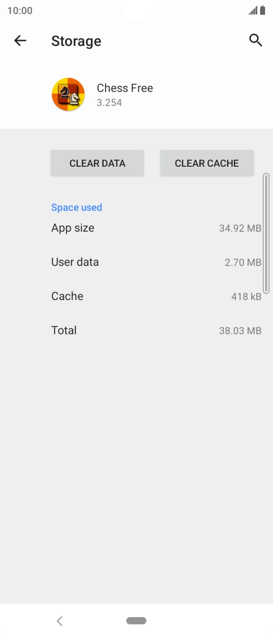 Press CLEAR CACHE.