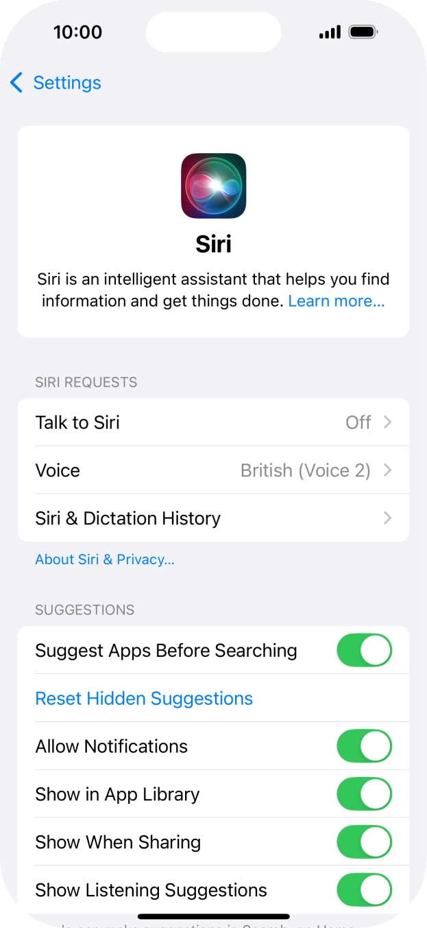 Press Talk to Siri.