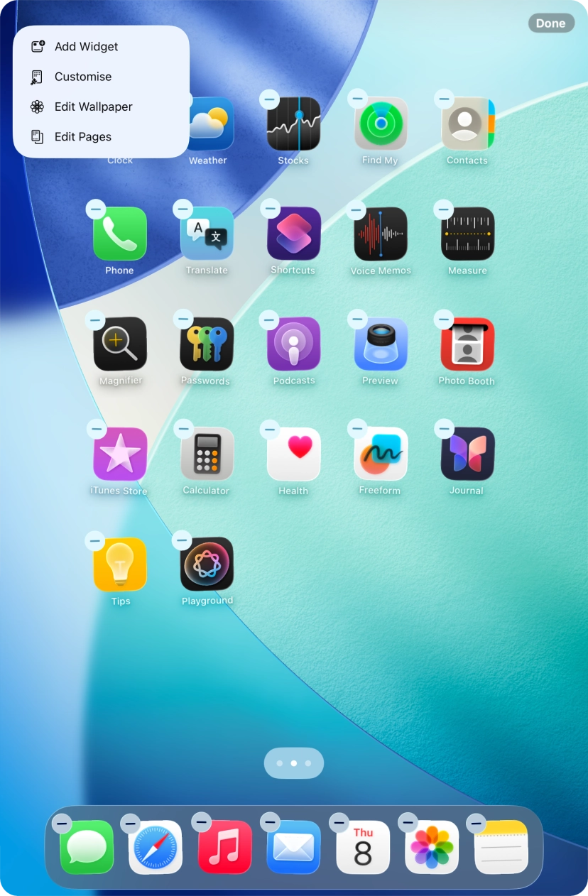 Press Add Widget. Press Add Widget.