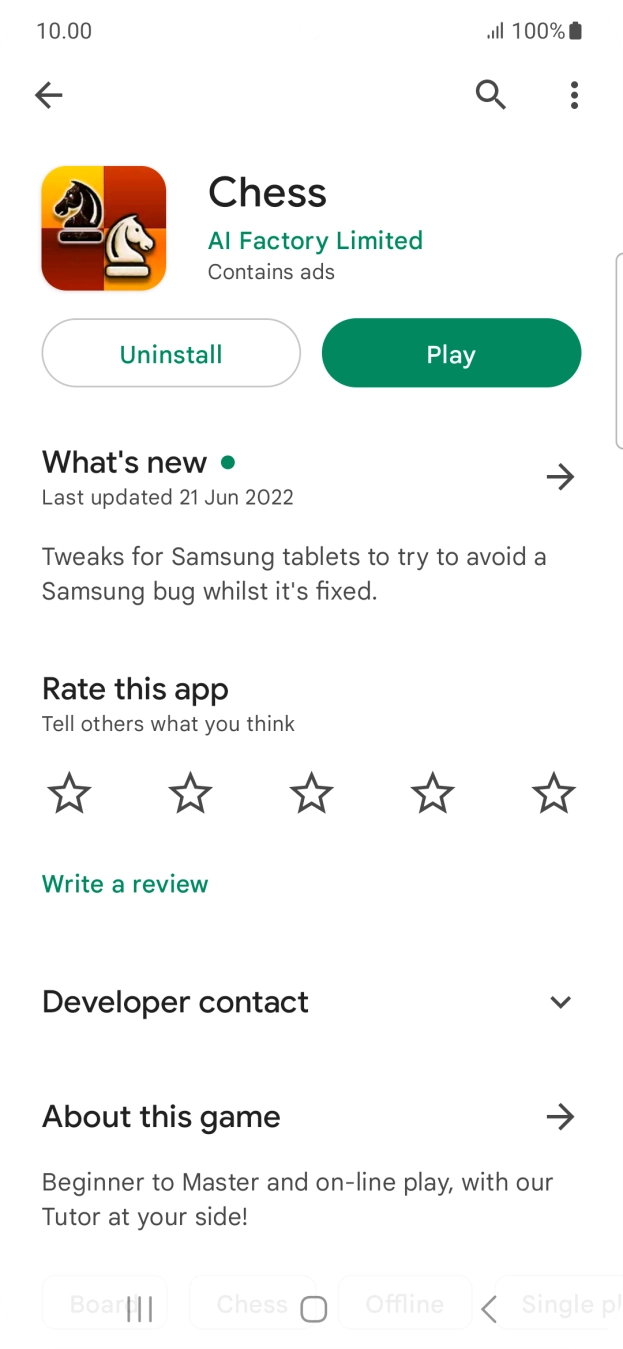 Press Uninstall.