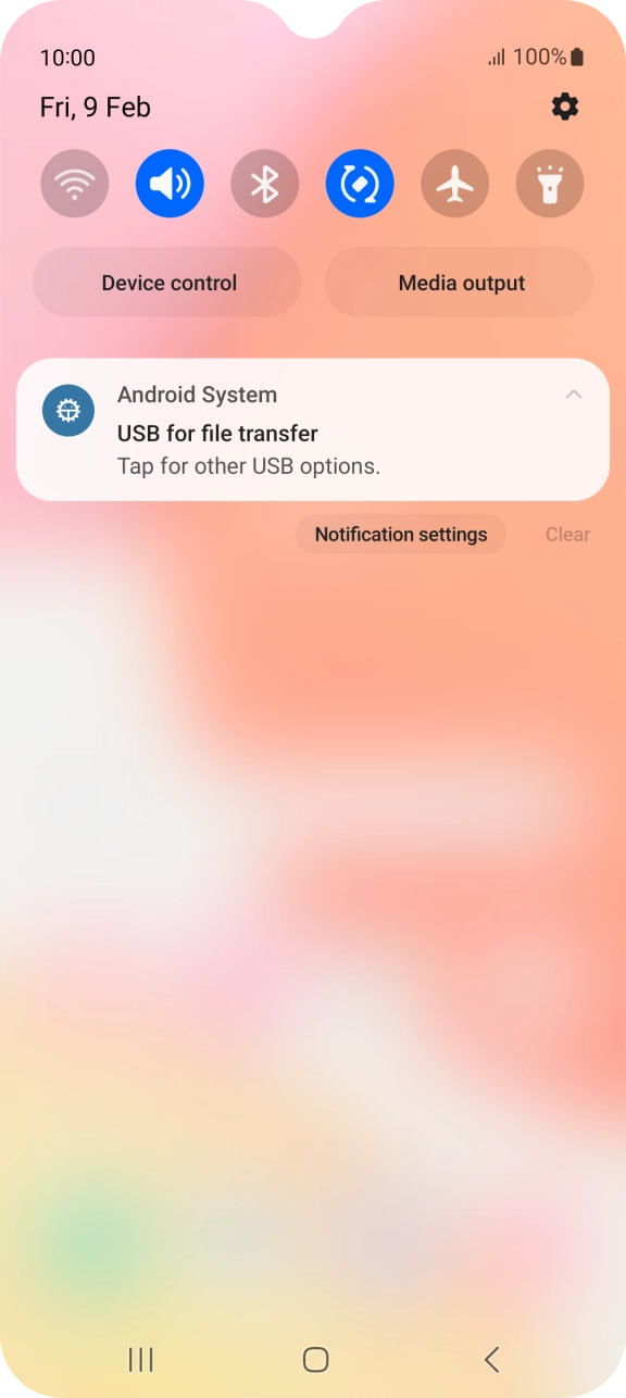 Press Tap for other USB options.. Press Tap for other USB options..