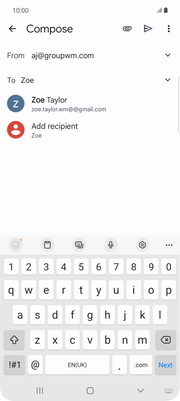 Press the required contact. Press the required contact.