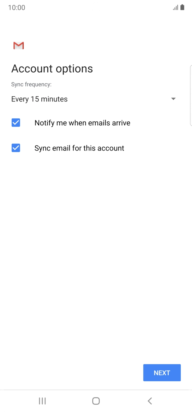 Press the drop down list below 'Sync frequency:'.