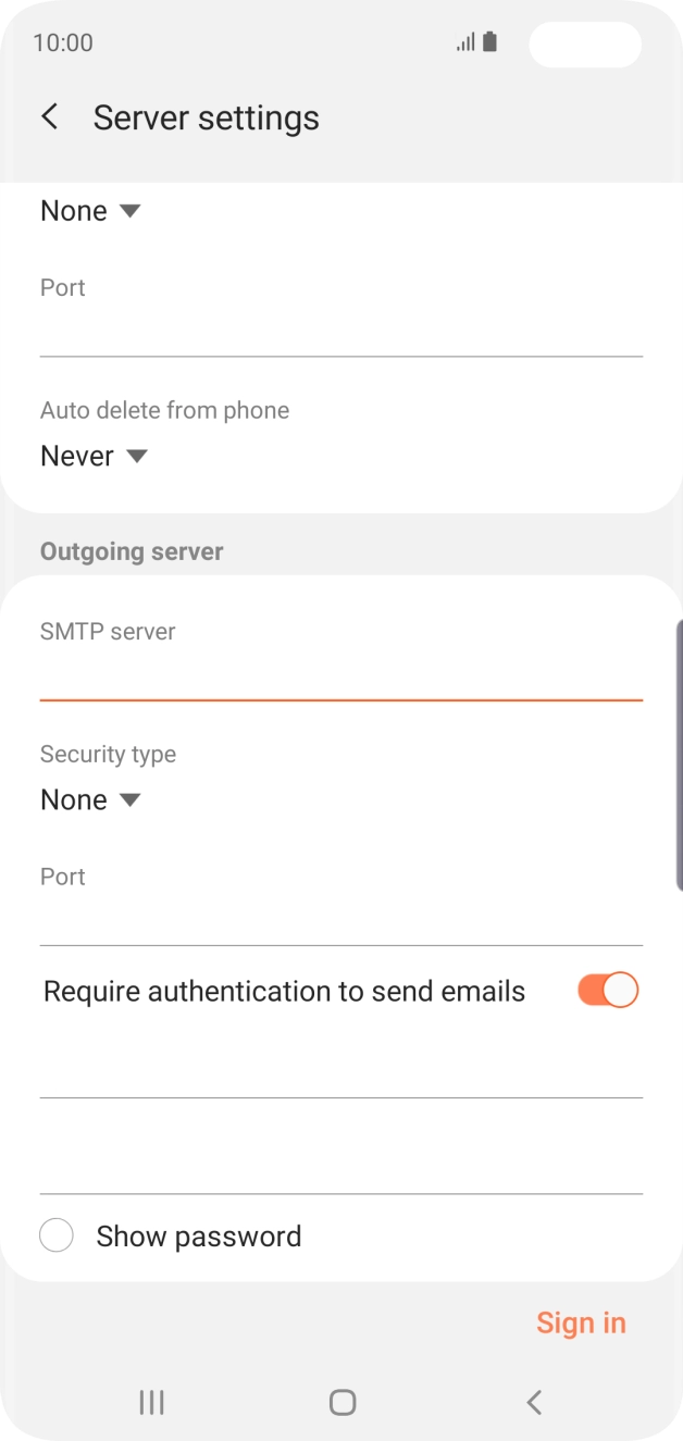 Press the drop down list below 'Security type'. Press the drop down list below 'Security type'.