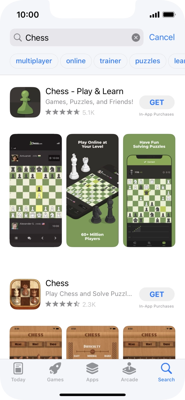 Press the required app. Press the required app.