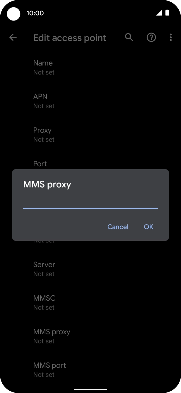 Key in 82.132.254.1 and press OK. Key in 82.132.254.1 and press OK.