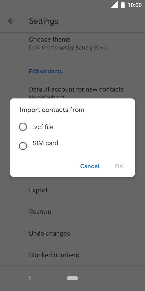 Press SIM card.