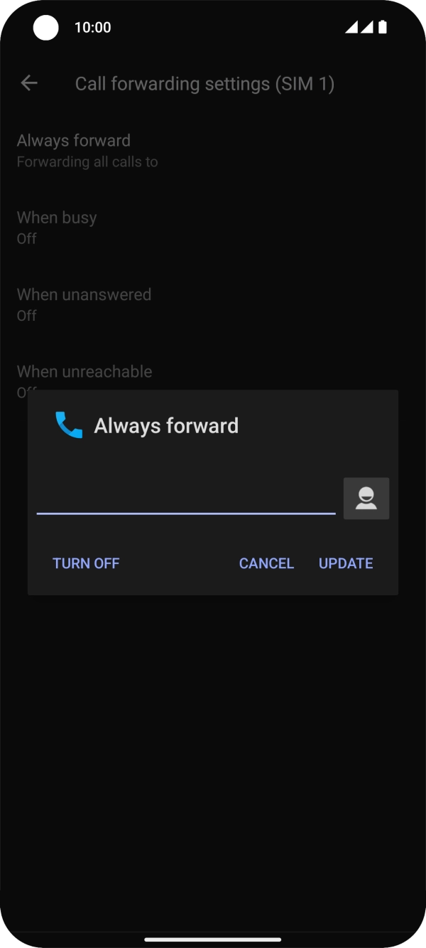 Press TURN OFF.