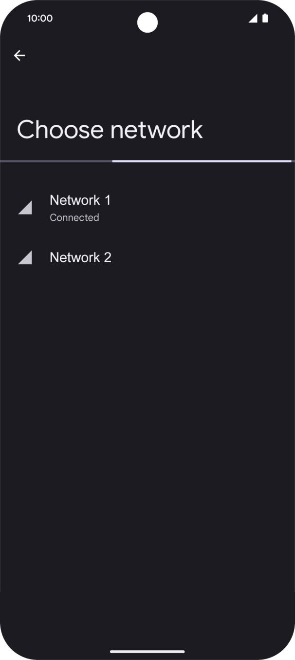 Press the required network. Press the required network.