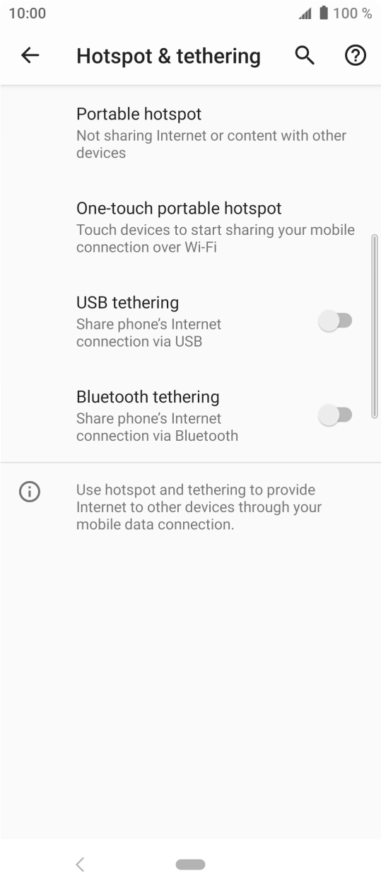 Press Portable hotspot. Press Portable hotspot.