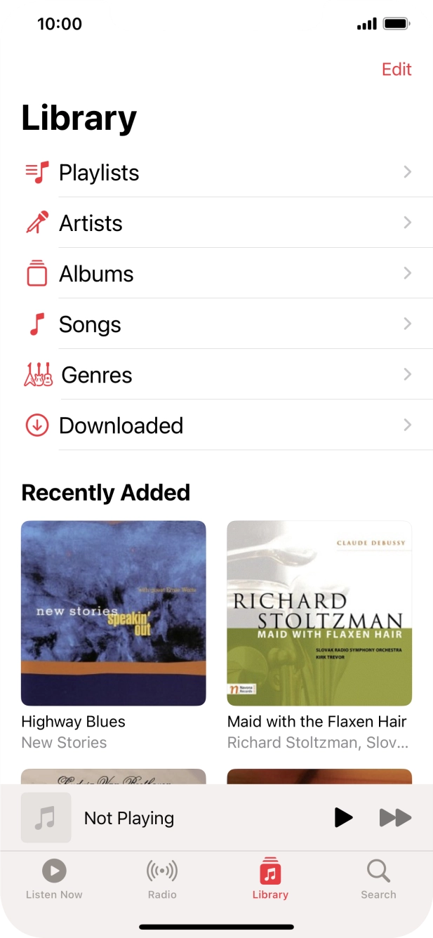 Press Playlists.