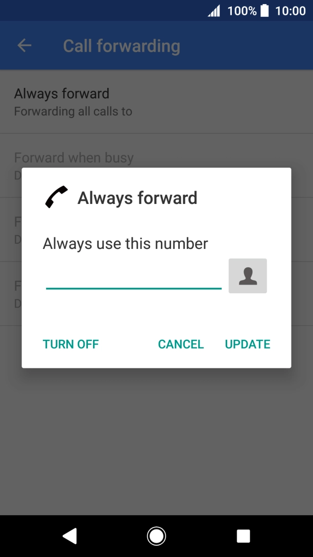Press TURN OFF. Press TURN OFF.