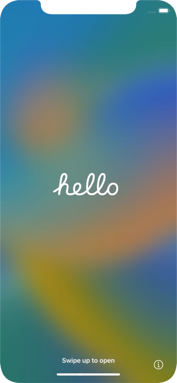 Slide your finger upwards starting from the bottom of the screen.