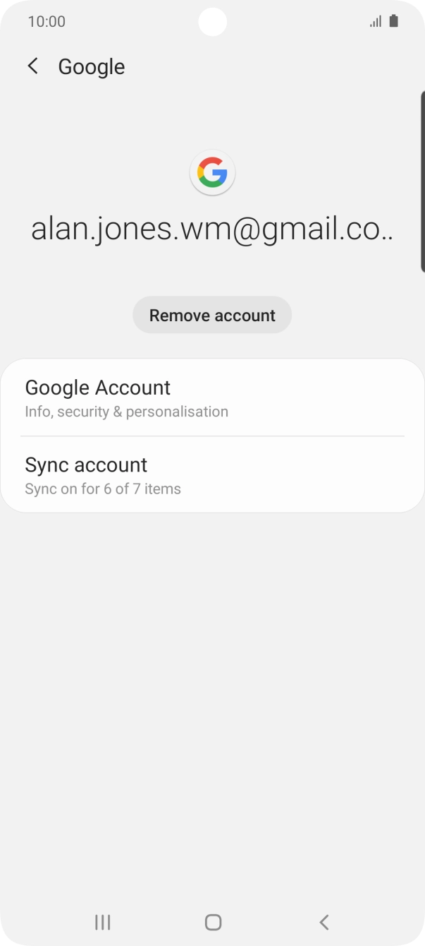 Press Sync account. Press Sync account.
