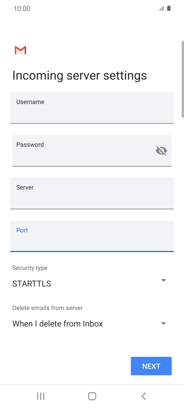 Press the drop down list below 'Security type'. Press the drop down list below 'Security type'.