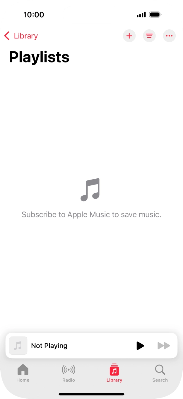 Press the new playlist icon. Press the new playlist icon.