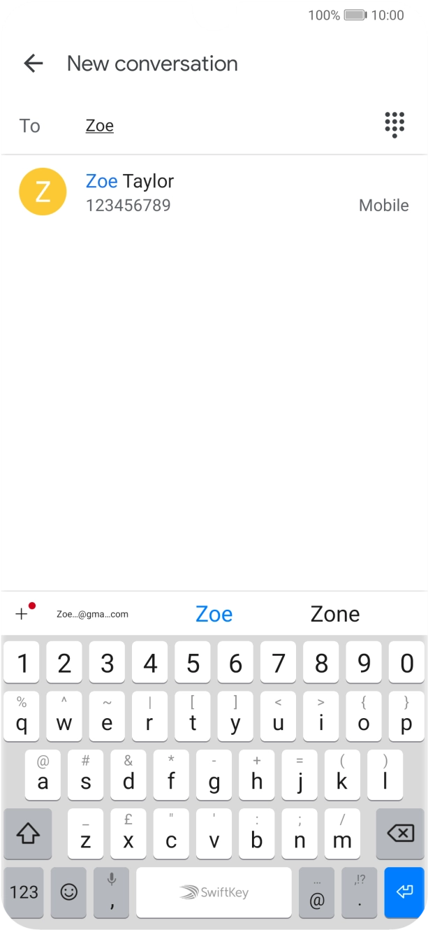 Press the required contact. Press the required contact.