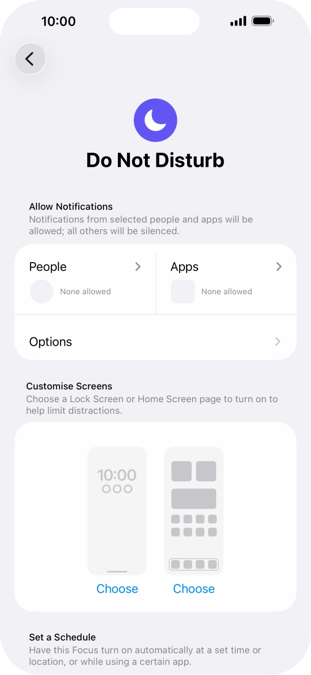 Press People and follow the instructions on the screen to select which contacts you would like to receive calls and notifications from when Do Not Disturb is turned on. Press People and follow the instructions on the screen to select which contacts you would like to receive calls and notifications from when Do Not Disturb is turned on.