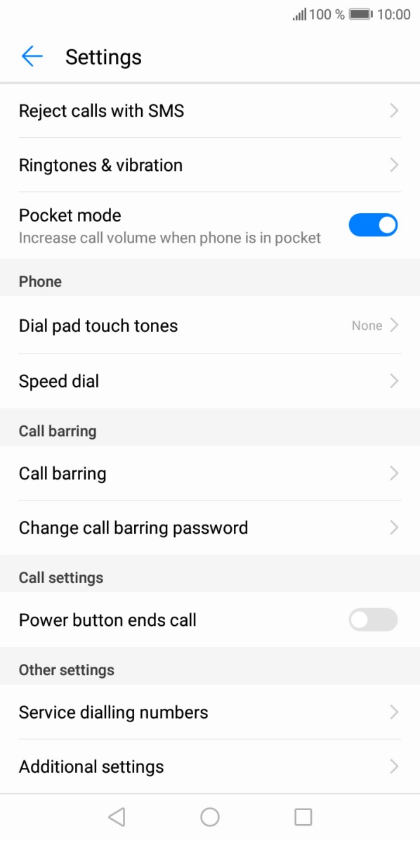 Press Additional settings. Press Additional settings.