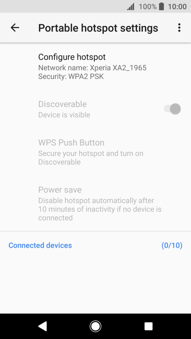 Press Configure hotspot. Press Configure hotspot.