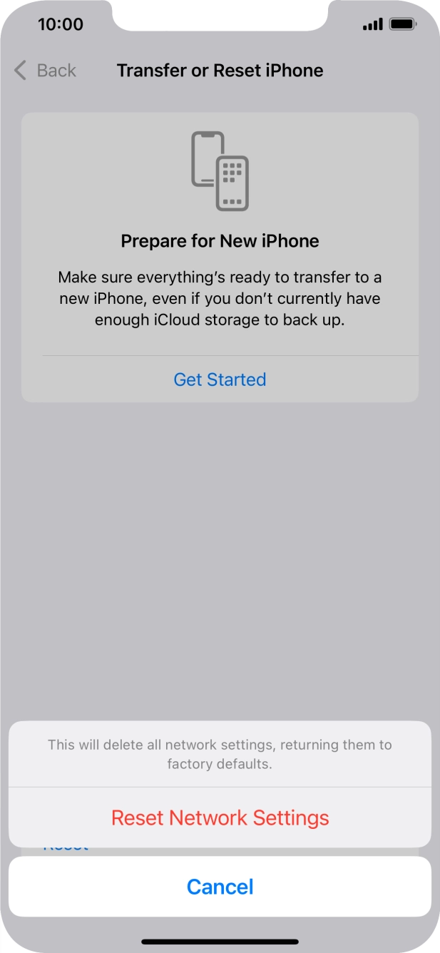 Press Reset Network Settings.