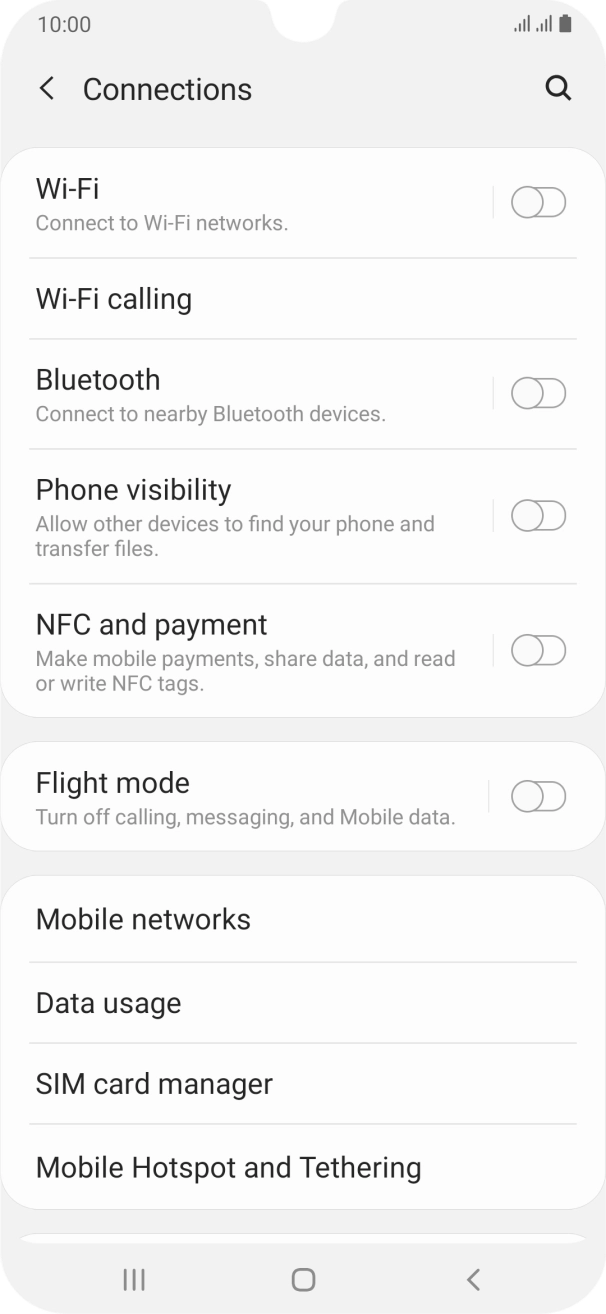 Press Data usage.