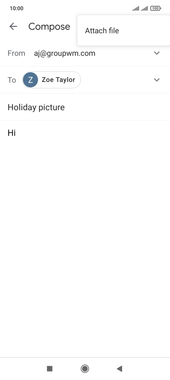 Press Attach file and go to the required folder.