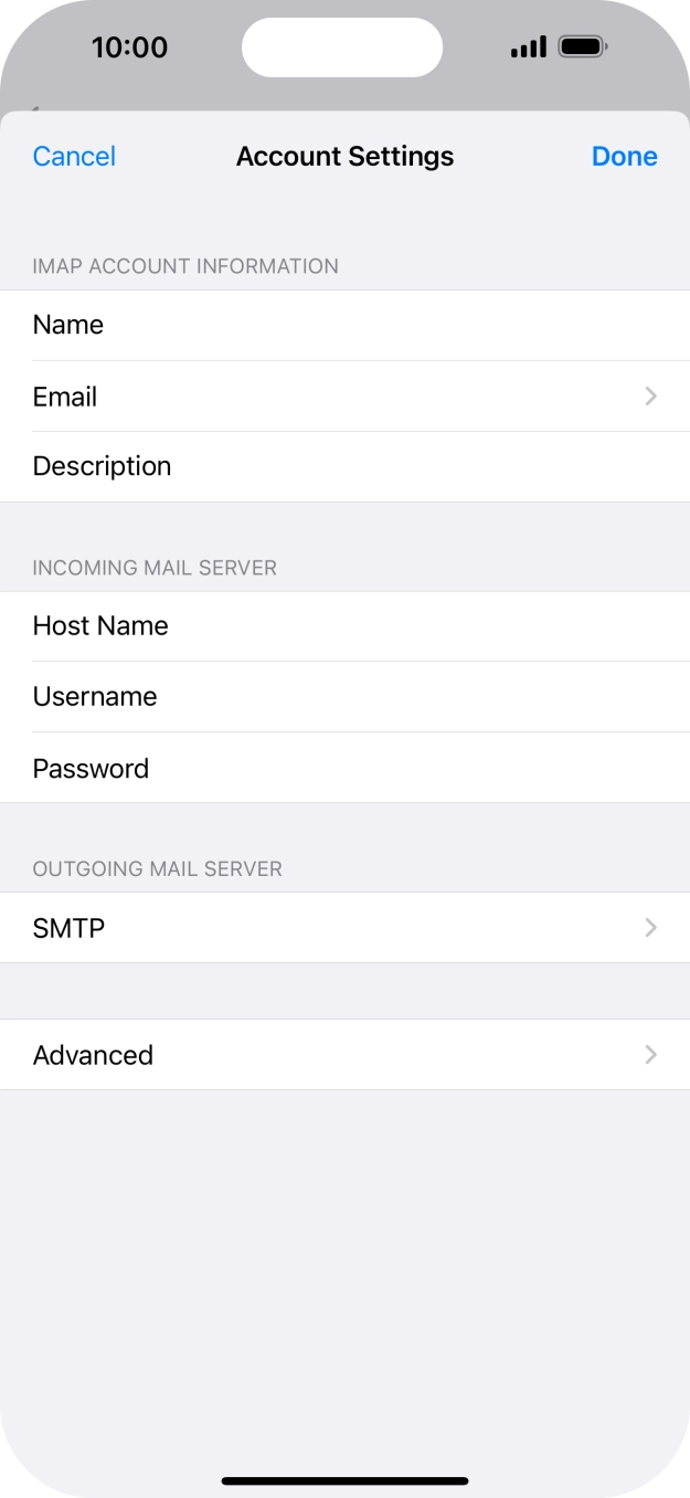 Press SMTP. Press SMTP.